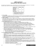 Tankless Electric Point-of-Use Warranty Sheet