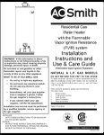 AO Smith at Lowes Natural Gas and Liquid Propane Water Heater Owners Manual